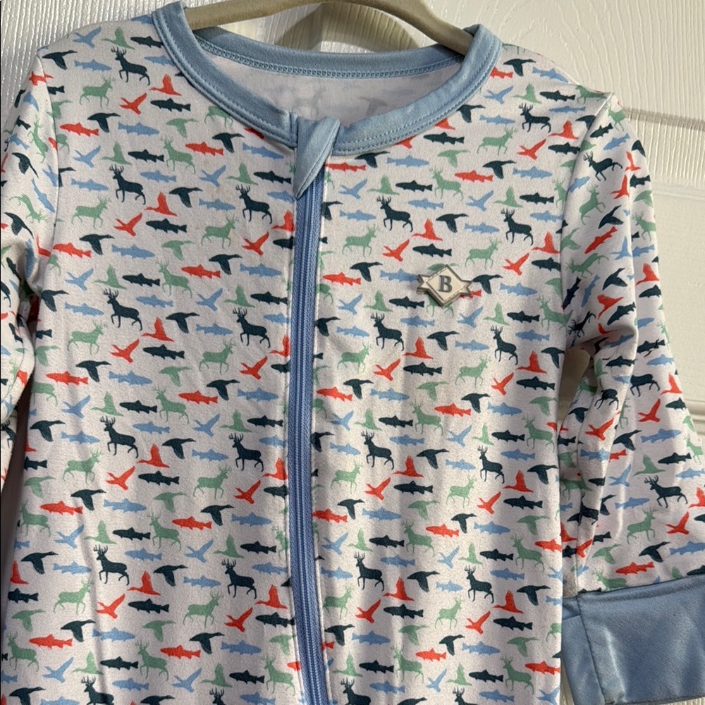BURLEBO Boys Wildlife Pattern Zippy